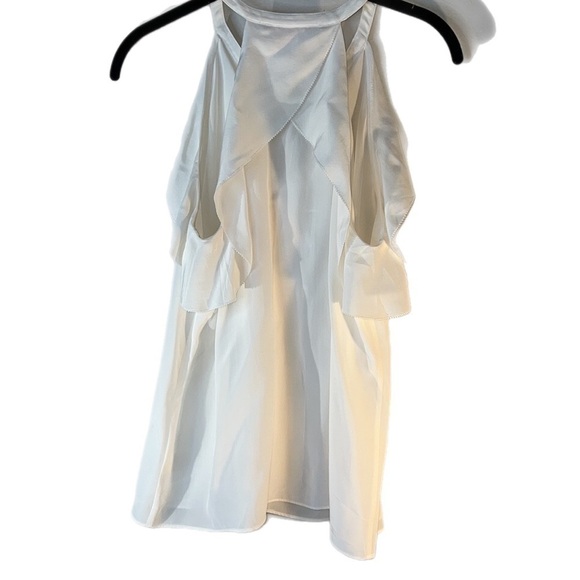 NWOT Lilly Pulitzer 💯 Silk Flounce Ruffle Romantic Sleeveless Blouse M - Picture 4 of 10